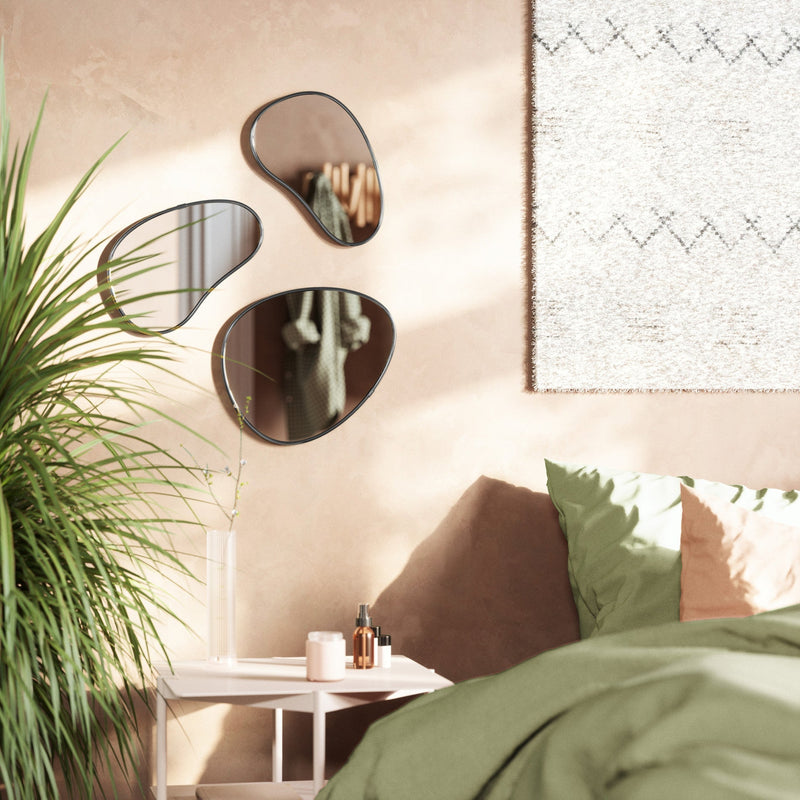 Pebble Wall Mirrors, Set of 3 - Image 2