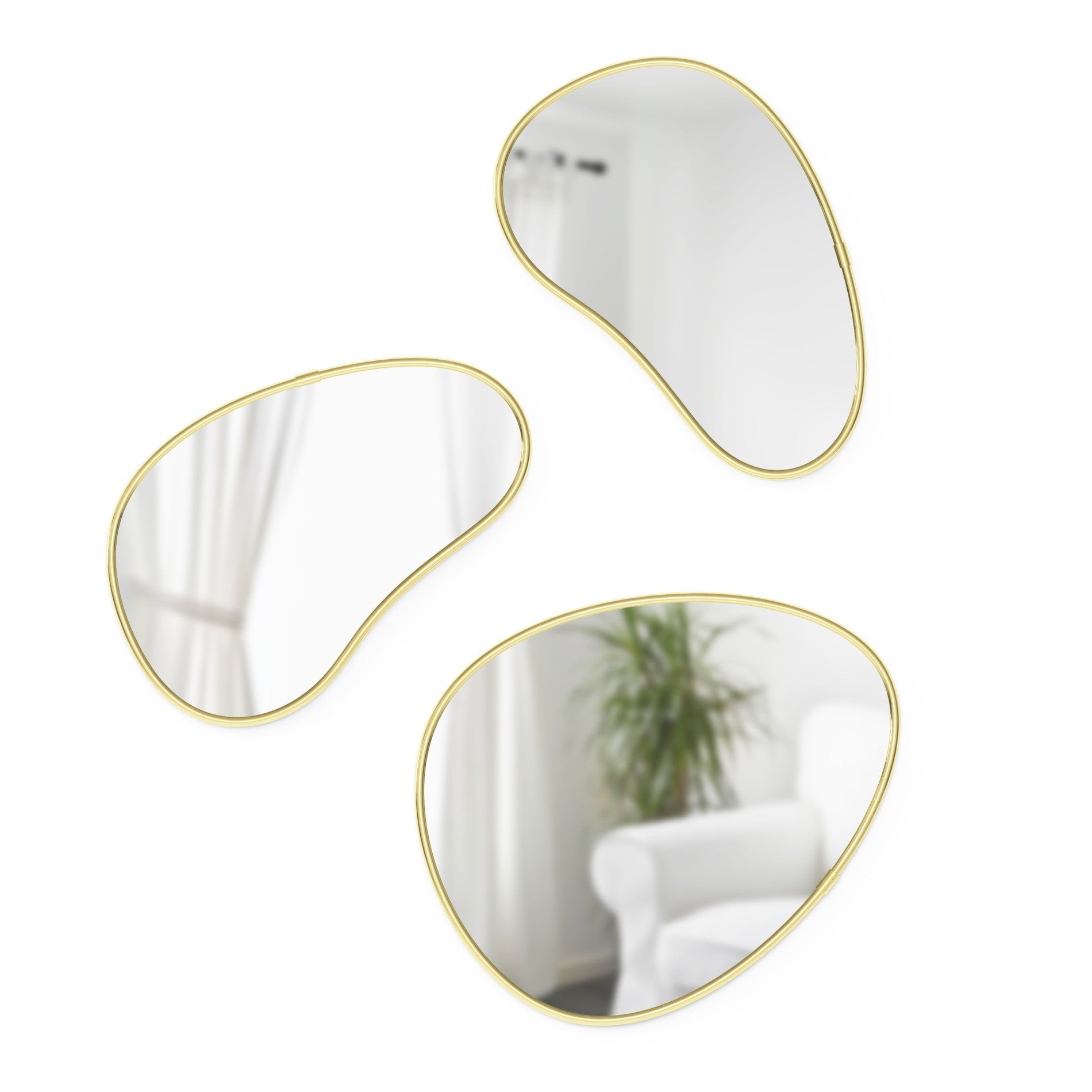 Pebble Wall Mirrors, Set of 3 - Image 12