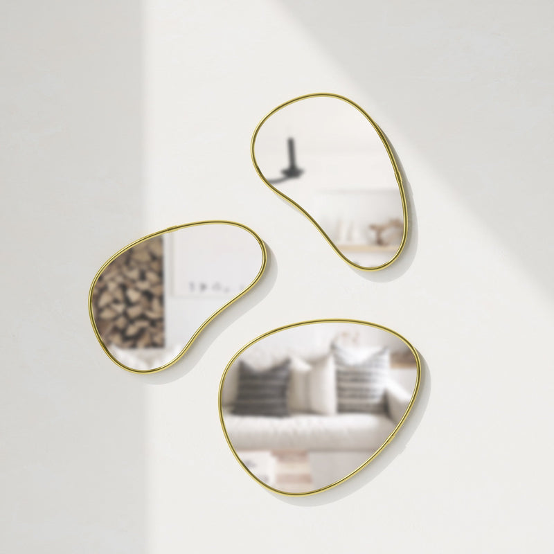 Pebble Wall Mirrors, Set of 3 - Image 8