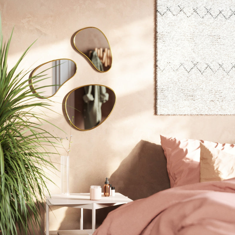 Pebble Wall Mirrors, Set of 3 - Image 3